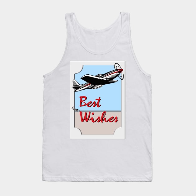 Trendy Airplane Tank Top by Hastag Pos